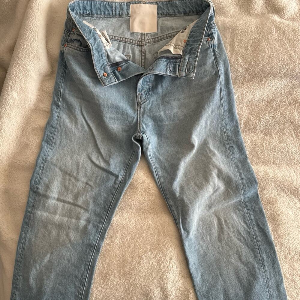 Mother Denim Jeans The Ditcher Crop Unzipped Size 24